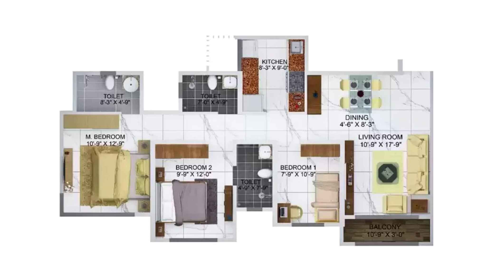 Sheth-Avante-Floor-Plan-2-BHK-891-Sqft