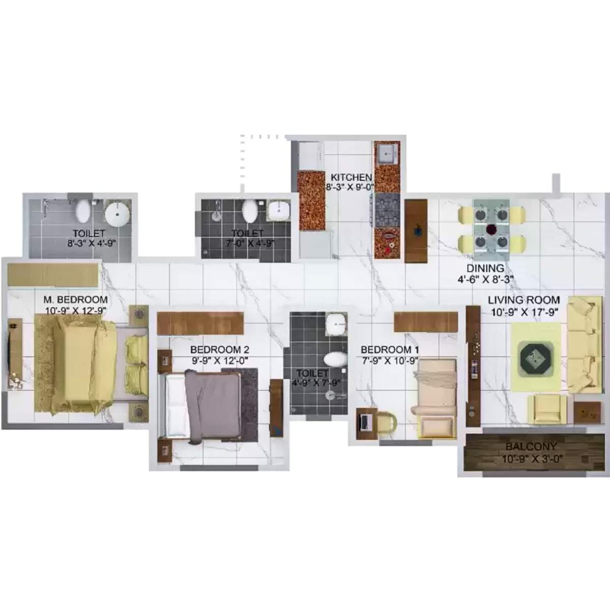 Sheth-Avante-Floor-Plan-2-BHK-891-Sqft